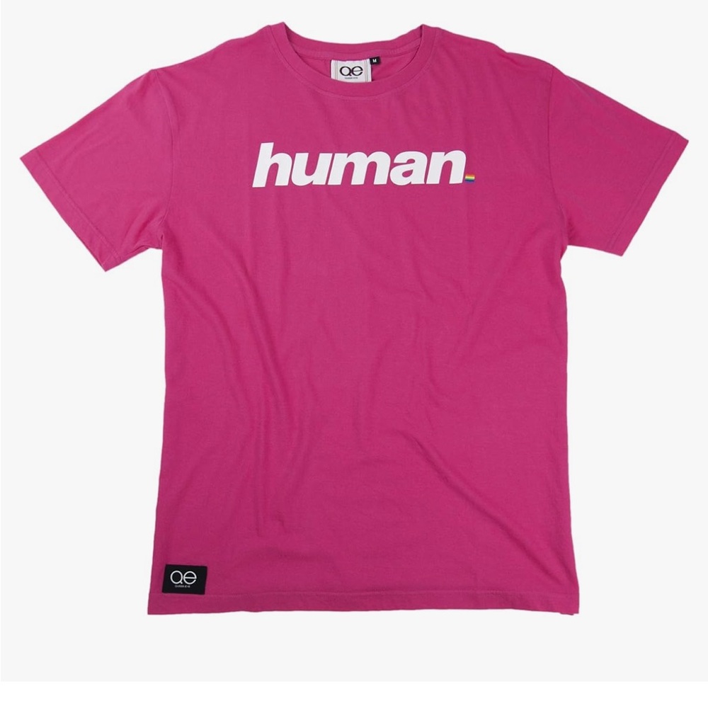Queer Eye pink magenta tee shirt Human rainbow size XL unisex style